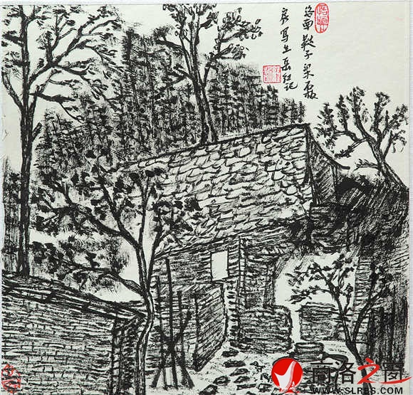 韃子梁石板房    岳紅記 作