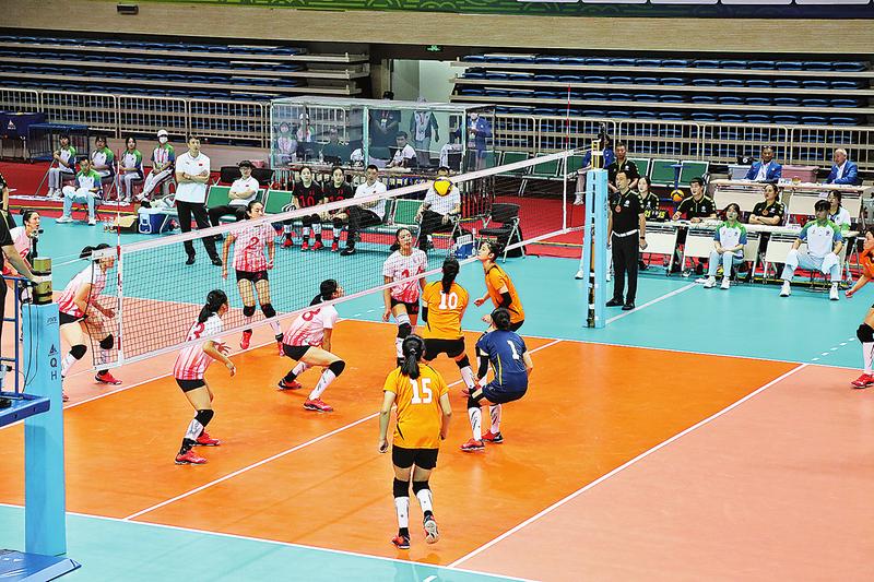 十四運(yùn)會(huì)排球女子U19組循環(huán)賽第七輪次 江蘇隊(duì)?wèi)?zhàn)勝上海隊(duì) 循環(huán)賽七場(chǎng)全勝